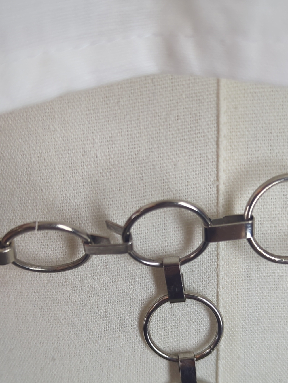 Vintage Metallic Two-Tone Chain Waist Belt - Picture 7 of 9